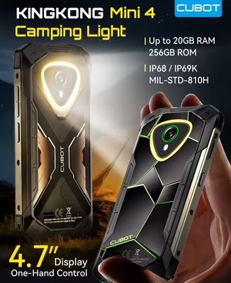 Cubot KingKong Mini 4 Rugged 16+128GB 4G NFC 4.7'' IP68 4700mAh Android15 Phone