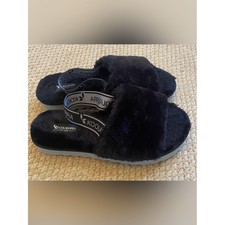 Koolaburra by Ugg Black Plush Sling Slippers Size 9