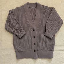 Lululemon Knit Button Front Cardigan Chunky Ribbed Oversized Long Sweater XS