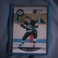 Pro Set 1990-91 Rob Blake Los Angeles Kings #611 Rookie NHL Hockey Card. rookie card picture