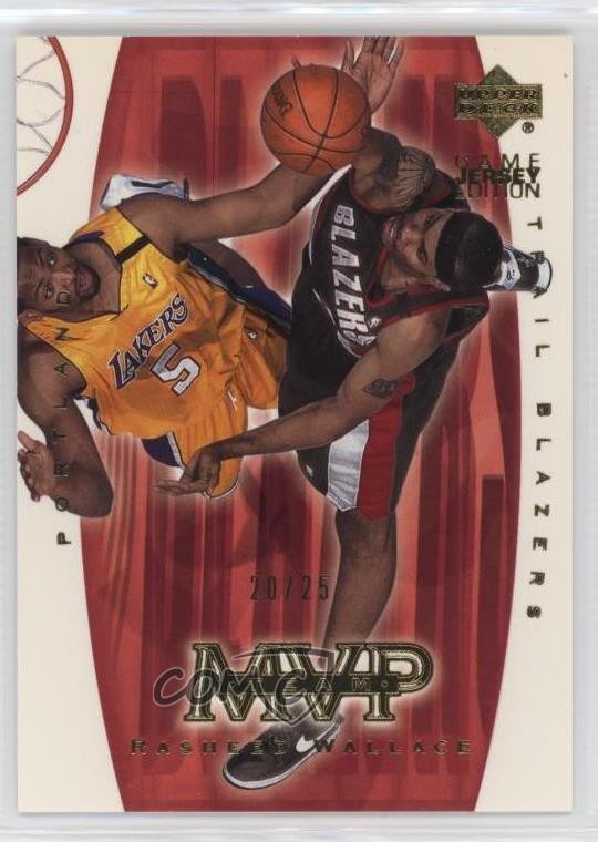 2000-01 Upper Deck Gold UD Exclusives 20/25 Rasheed Wallace #412 2b6
