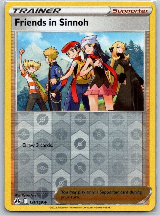 Friends in Sinnoh 131/159 Uncommon Crown Zenith Pokemon Reverse Holo Near Mint