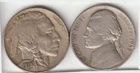 Rare Old 1938 Indian Head Buffalo & Jefferson Nickel US Coin Collection Lot #M81