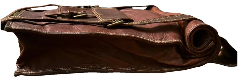 Men's Leather Vintage Hiking Backpack Genuine Leather Brown Shoulder Bag - Image 2 of 4