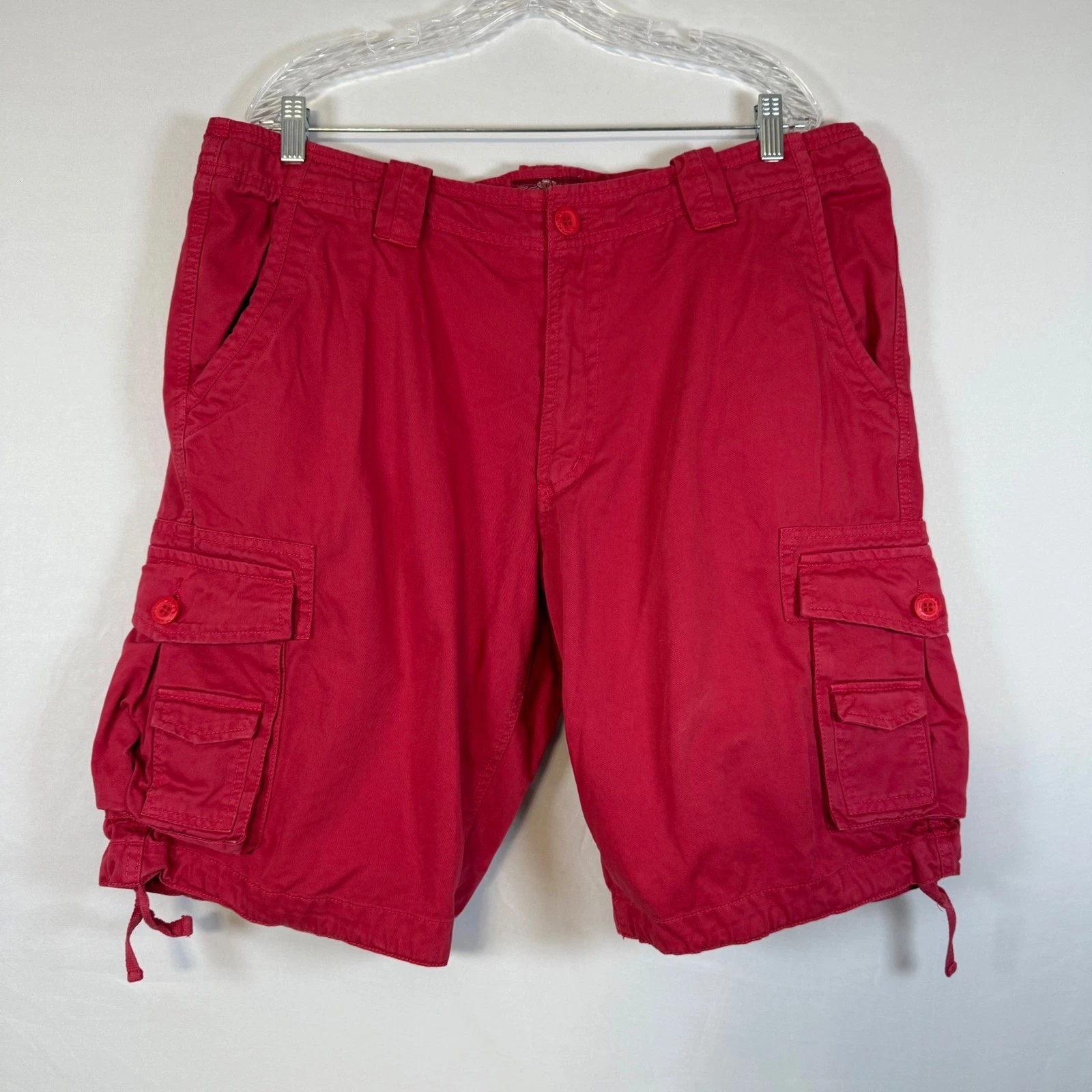 Matchstick Red Cargo Shorts Casual Everyday Cotton Mens Size 40