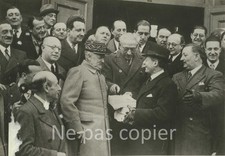 GENERAL MARIAUX circa 1937 Governor Invalides National Lottery photo 12 x 18 cm