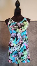 Art Class Cover Up Swimsuit SizeL (10/12) Multicolor Floral Print Sleeveless