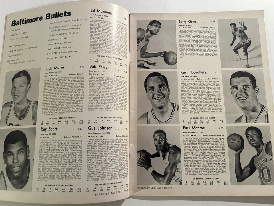 1968 69 NBA Basketball Best BOSTON CELTICS Bailey HOWELL John HAVLICEK Pictorial - Image 4 of 4