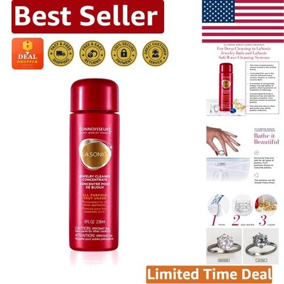 LaSonic Ammonia-Free Jewelry Cleaner Concentrate - 8 fl oz for Sparkling Shine