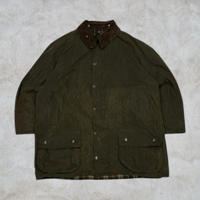 Vintage Barbour Beaufort Jacket C42 107cm Green A150 Coat Waxed Made In England