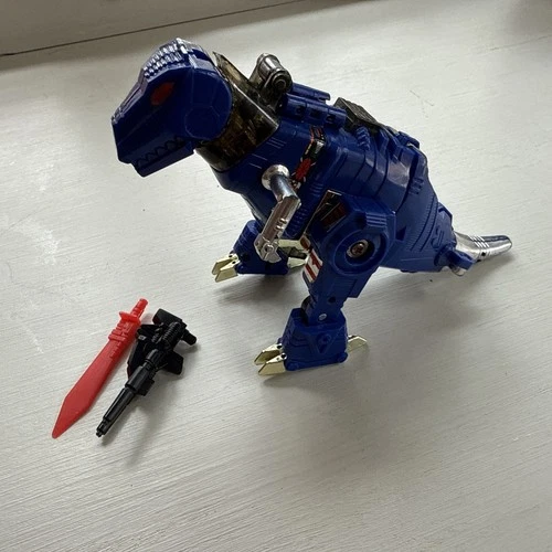 Transformers G2 Grimlock Blue Dinobot 1984 Vintage Figure Complete