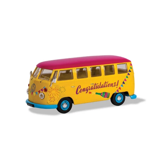 VW T1 MINIBUS CONGRATULATION 1961 1:43 Corgi Auto Stradali Modellino Nuovo - Immagine 2 di 3
