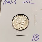 1941-S  MERCURY DIME BU-UNC  #18