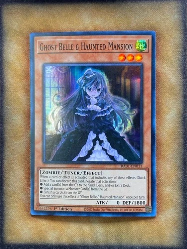 Yugioh Ghost Belle & Haunted Mansion RA01-EN011 Super Rare 1st Ed NM