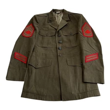 USMC Dress Green Service Coat Jacket 44 Short DSCP Crown Clothing USA