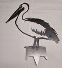 AMERICAN CORTEN STEEL PELICAN YARD, TREE, FENCE ORNAMENT 15 x 13.5 x 1/8" USA