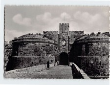 Postcard Ruins of the Castle and City Walls of Rhodes Greece