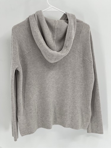 Athleta Pullover Damen klein grau Kapuze Ruhetag gerippt Langarm Pulli - Bild 10 von 13