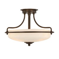Elstead Griffin Deckenleuchte E27 3-Fach Palladianische Bronze