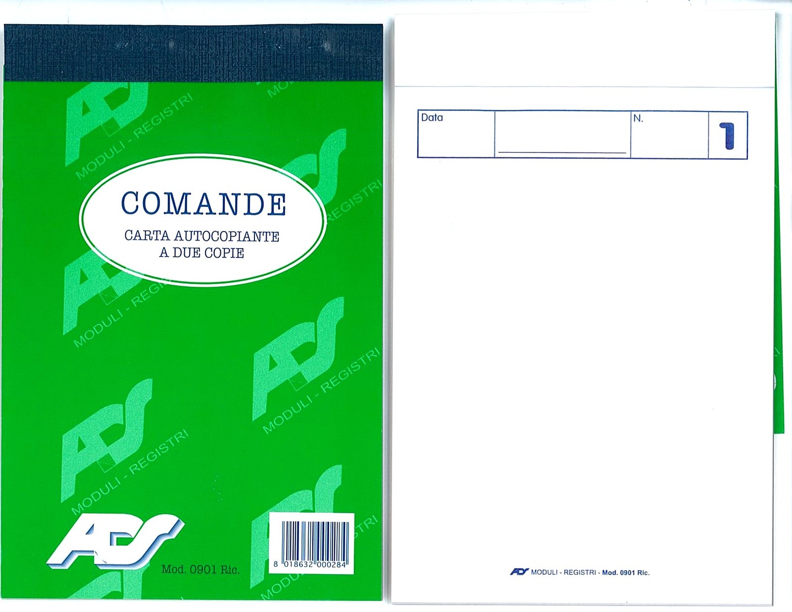 N° 10 Pezzi Blocco Comande Doppia Copia cm. 10X15 Ricalcante 25 X 2 Copie