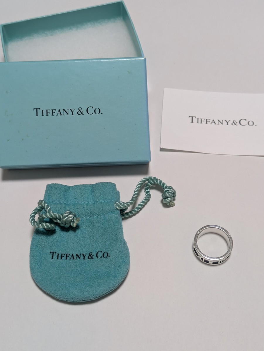 Tiffany & Co. Sterling Silver Atlas Roman Numerals Ring US