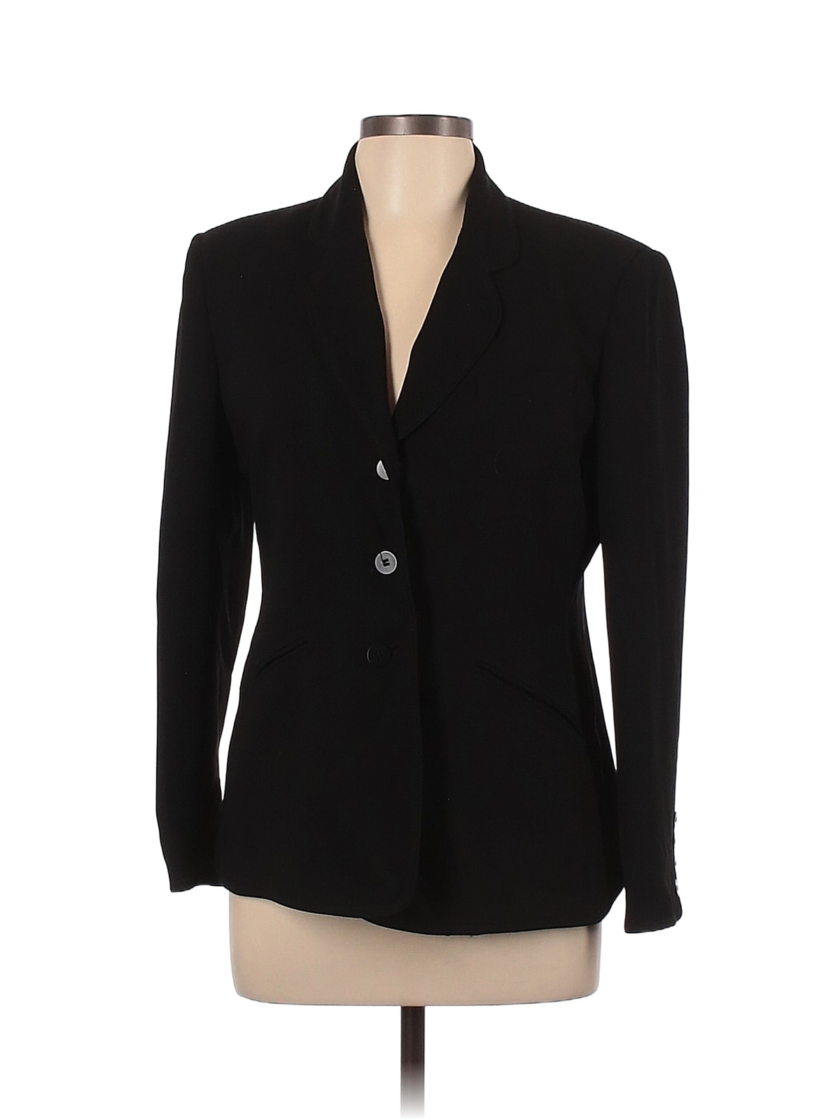 Anne Klein Women Black Blazer 12 Petites Gem