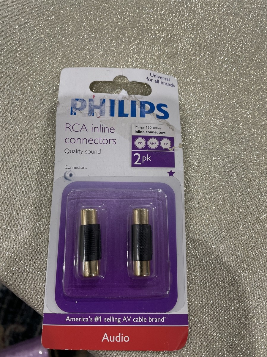 Philips RCA Inline Connectors Quality Sound 2 Pack | eBay