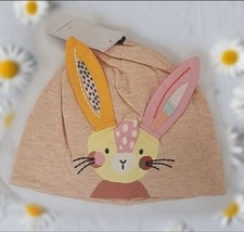 Kids Girls Soft Pink Cream Bunny Beanie Hat Fun Cute 3-6 years