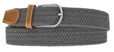 7001 Men's New Leather Covered Buckle Woven Elastic Stretch Belt 1-1/4"  Unisex