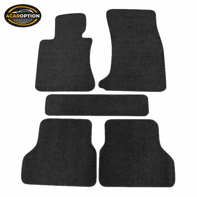 0409 E60 5 Series Floor Mats Carpet Front & Rear Nylon Black 5PC FOR