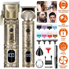 Hatteker Professional Hair Clipper Trimmer Kit for Barber Mens Beard Haircut Set