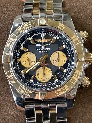 Breitling Chronomat 44 Stainless Steel 18K Rose Gold B 01