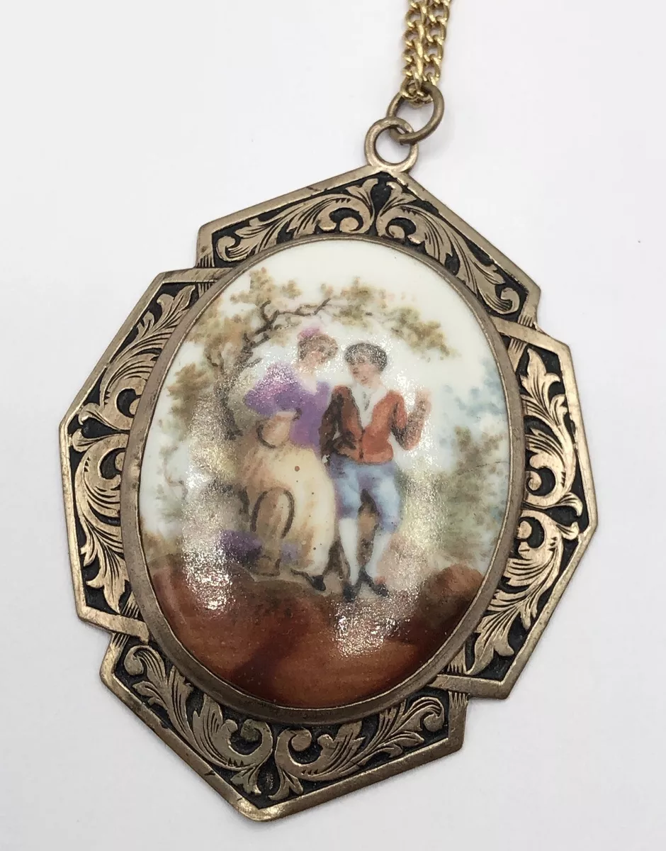 Hand painted on sale pendant necklace