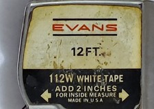 Vintage - Evans - 12 Foot - Steel Tape Measure - made in USA