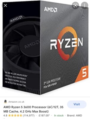 AMD Ryzen 3600 UK