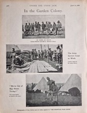 1900 Aufdruck Boer War Garten Kolonie Colonel Bethune Armee Service Corps Camp