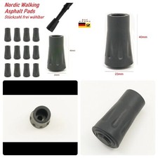 Nordic Walking Gummipuffer Pads Asphaltpads Ersatzf&uuml;&szlig;e Trekking Wandern St&ouml;cke S
