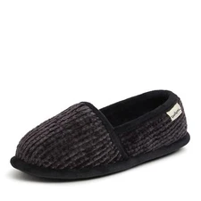 Dearfoams Women's Chenille A-Line Slipper MEDIUM  SIZE 7/8 BLACK