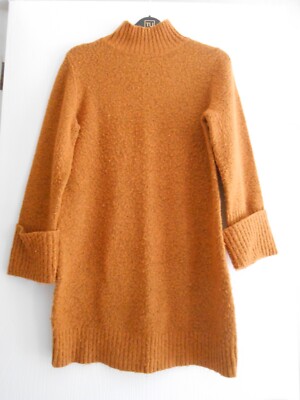 Ladies TU Burnt Orange Jumper Dress Size UK