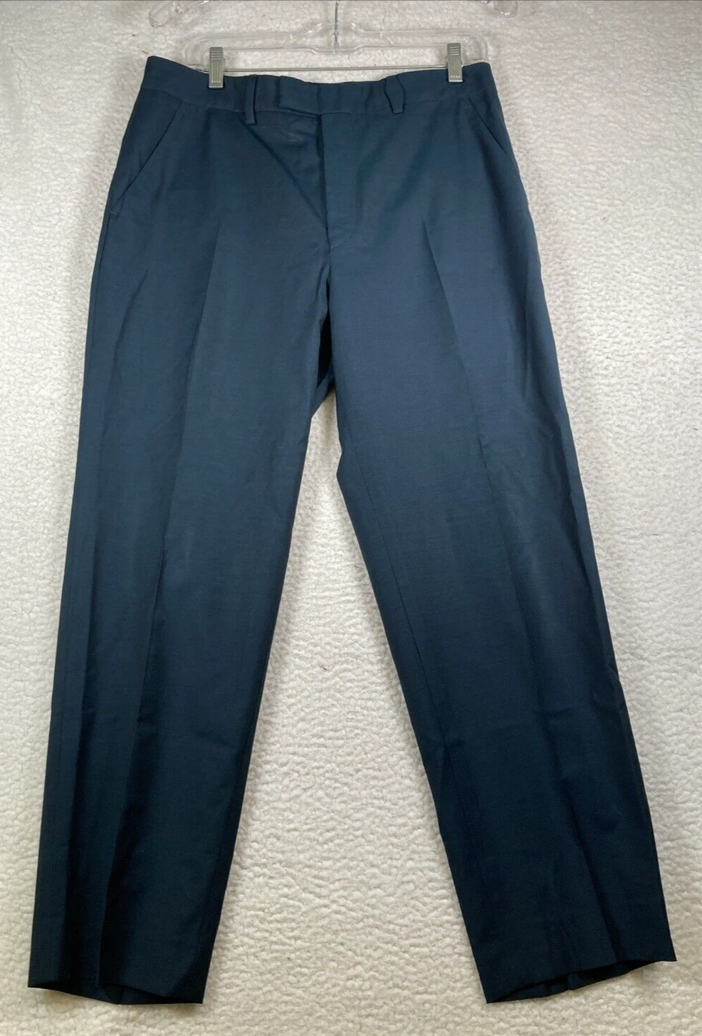 Pantalon habillé bleu uniforme laine mélangée GUCCI, taille 44