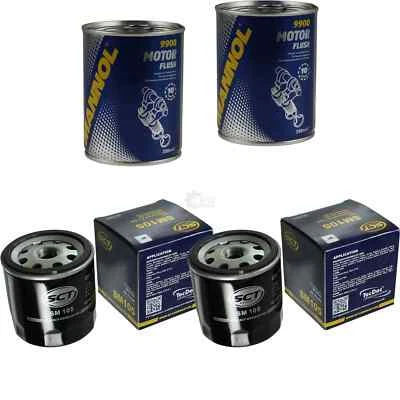 2X Original SCT Filtre À Huile SM 105 + Nettoyage Du Moteur - Photo 1/4