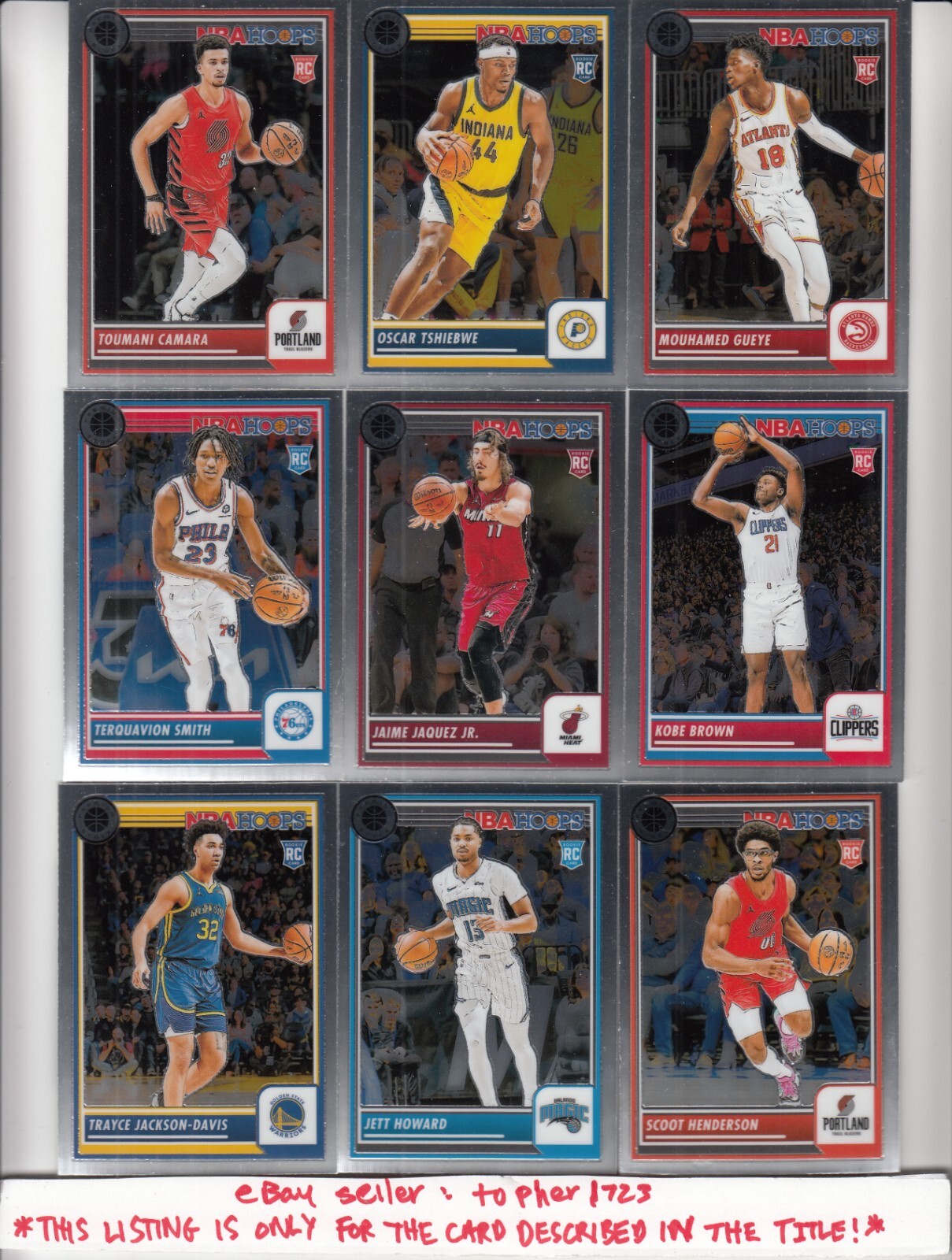 2023-24 NBA Hoops Premium Stock Base TRAYCE JACKSON -DAVIS RC #68 Warriors