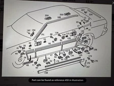 Mercedes-Benz A1249889478 W124 Body Panel Molding Spring Clip Set Of 3 OEM