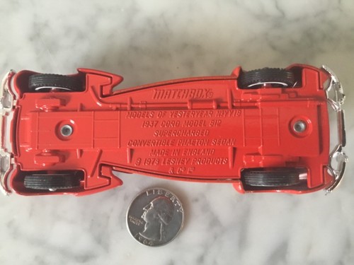 VTG 1978 Matchbox Models of Yesteryear Y18-1 1937 CORD 812 SEDAN LESNEY ENGLAND - Picture 6 of 12