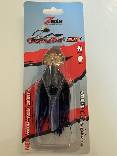 Z-MAN ORIGINAL CHATTERBAIT ELITE 3/8oz. SCHWARZ BLAU ZMAN Z MAN - Bild 3 von 5