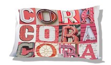 CORA Personalized Pillowcase featuring photos of CORAL sign letters