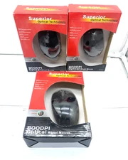 LOT of 3 - NEW Superior 800DPI Optical Wheel Mouse w/ PS/2 Connector