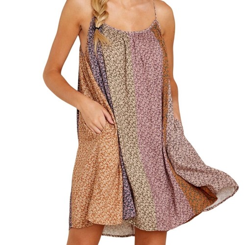 GYPSY BOHEMIAN Woodstock Music Festival Women's Small Dress Floral Pockets Midi - Picture 2 of 12