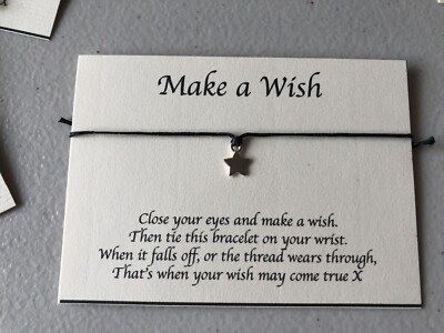 Perfect Christmas Present, Birthday Or Treat - Make A Wish Bracelet - Gift Star