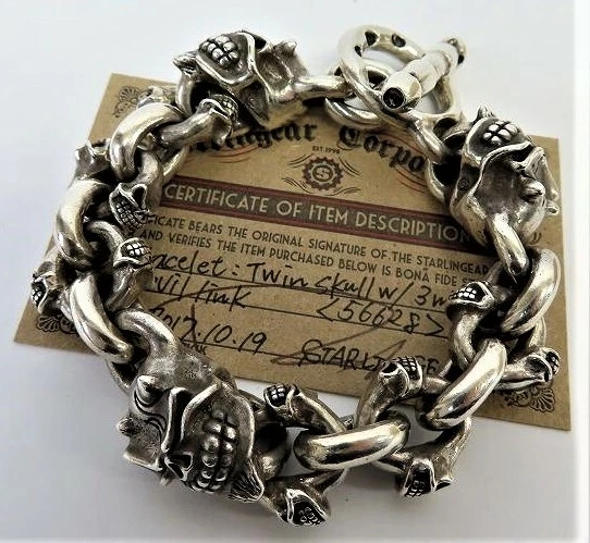 Twin on sale skull bracelet